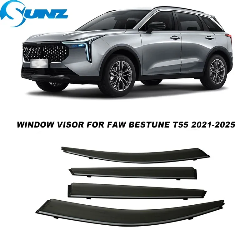 

Weather Shield For Faw Bestune T55 2021 2022 2023 2024 2025 Side Window Visor Car Sun Rain Guard Shield Deflectors