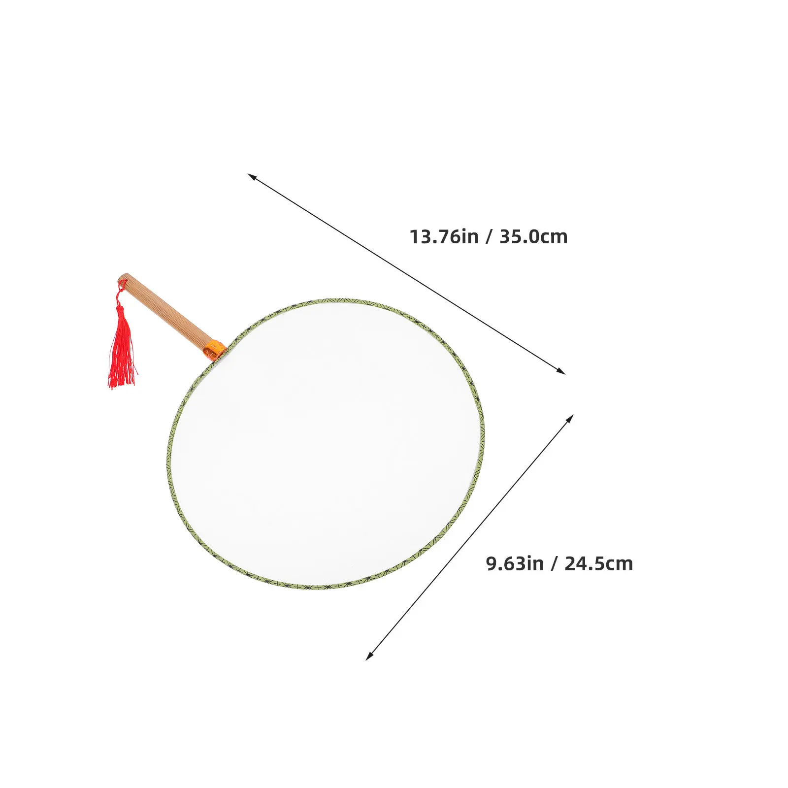 4Pcs White Blank Round Hand Fans Bamboo Handle Handmade Craft Fan for Painting Graffiti Art Kids DIY Summer Event Chinese