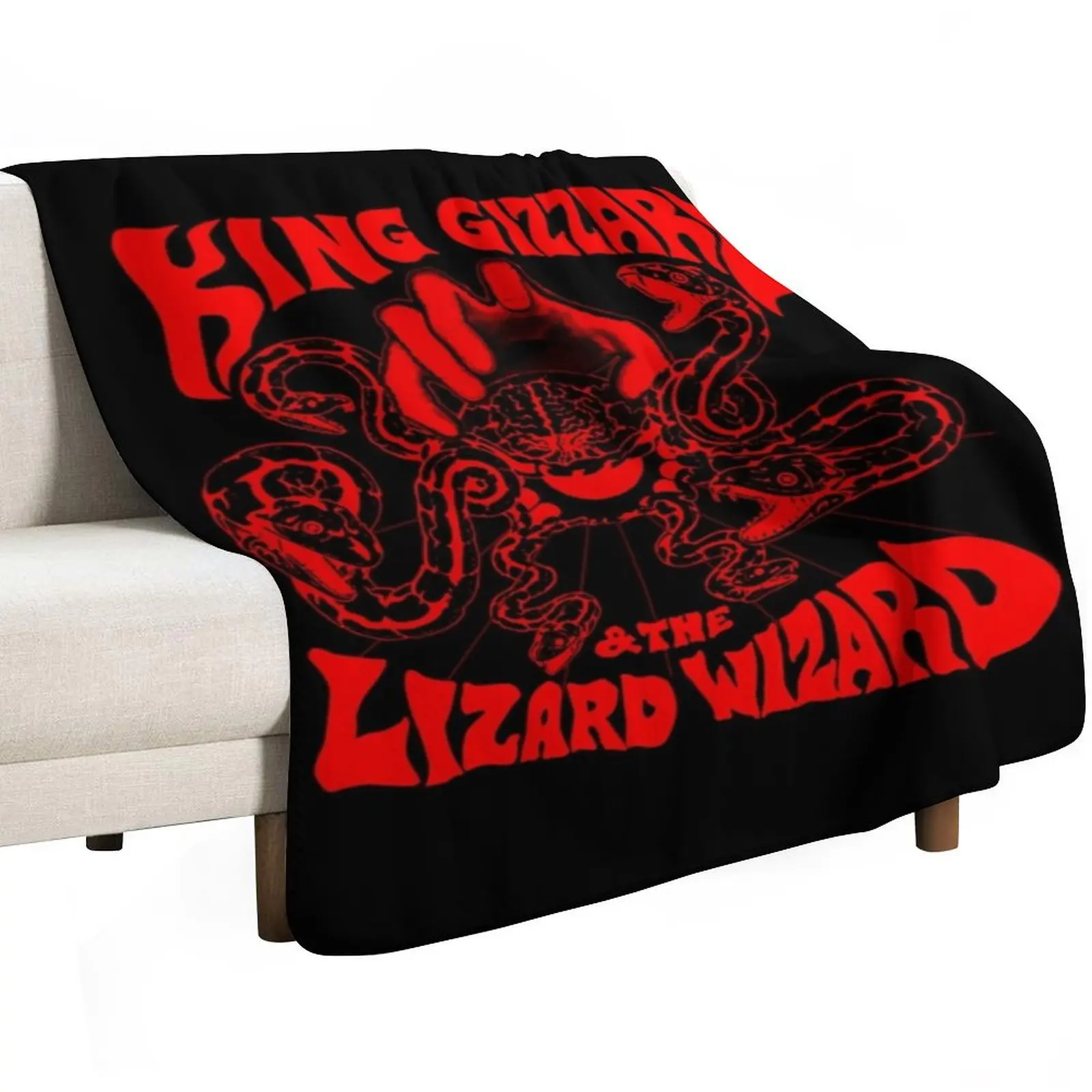 Gizzverse Red (more color variant in my profile) Classic . Throw Blanket Thermal Luxury Designer Vintage Blankets