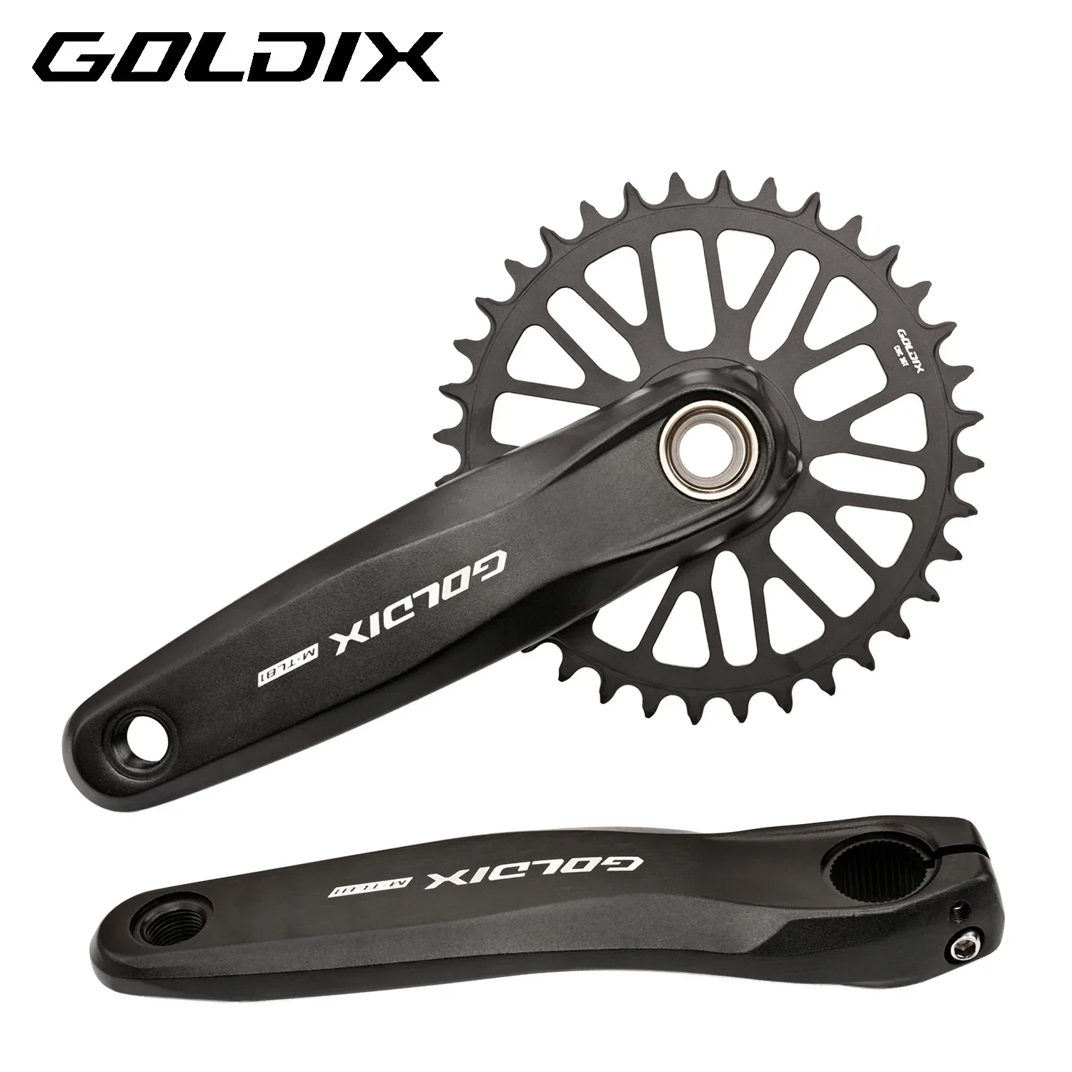 GOLDIX XC MTB Bike Crankset 10/11/12 Speed SL Narrow Wide Chainring 32T-42T 165/170/175mm Length Crank Arm for 3Bolt Crank
