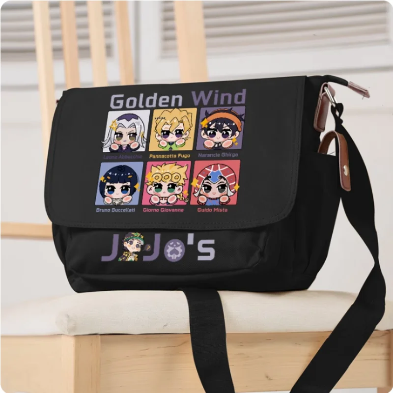 Anime JOJOs Bizarre Adventure Golden Wind Cosplay Casual Oxford Messenger Bag Schoolbag Shoulder Bag Student Teenager Gift B735