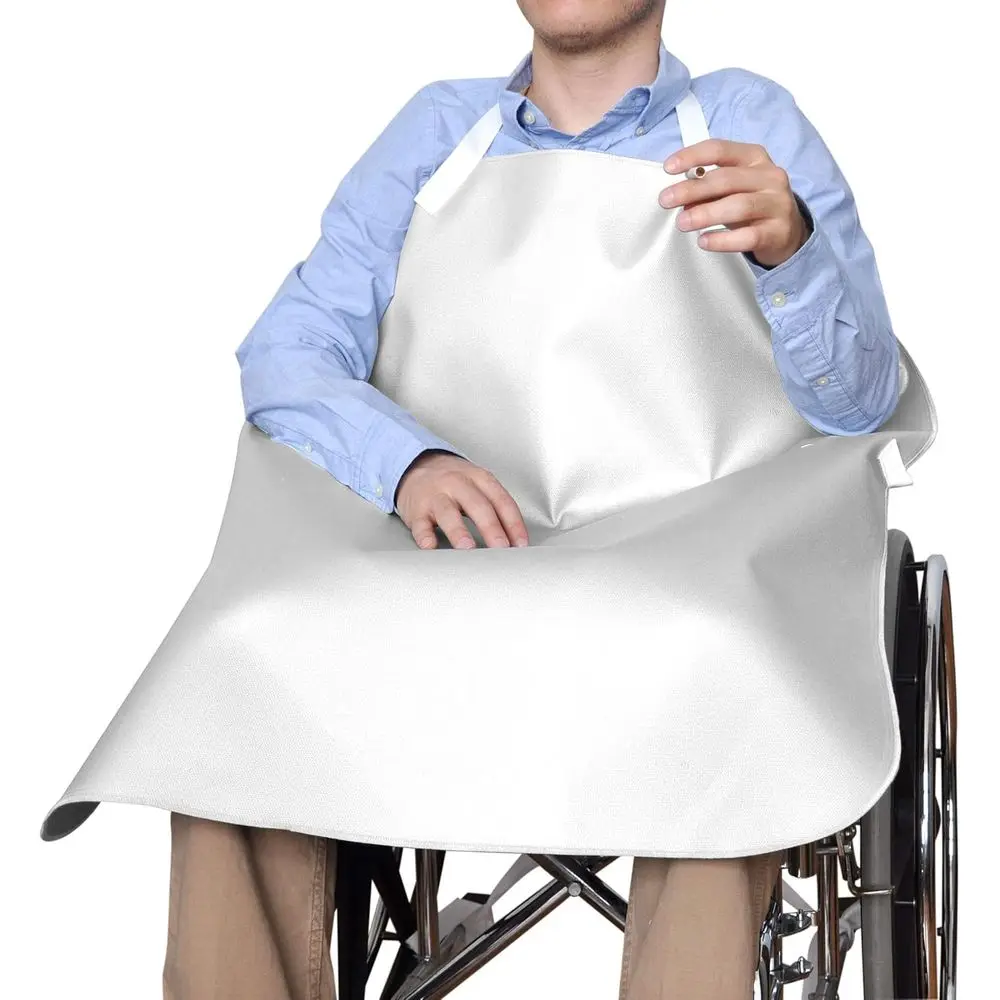

Flame-Resistant Wheelchair Apron 30x34 - USA Made, Lightweight, Wipe-Clean for Smoking Safety