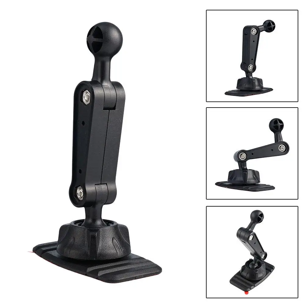 Ball Head Car Phone Mount with Dashboard Sticker Base, 360° Rotation Extension Rod Universal Smartphone Holder Bracket