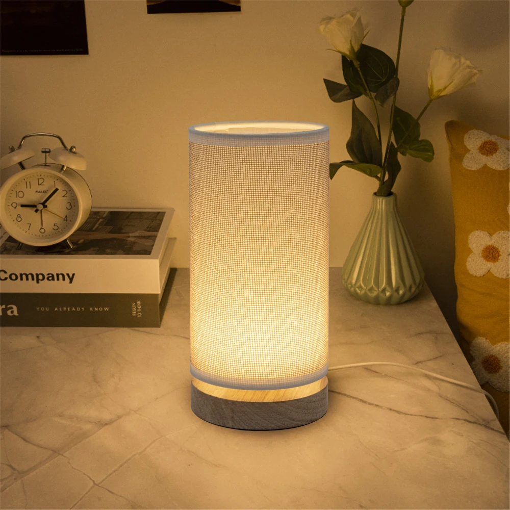 Simple Modern European Bedroom Decoration Cloth Art Small Table Lamp Creative Led Children's Bedside Lamp