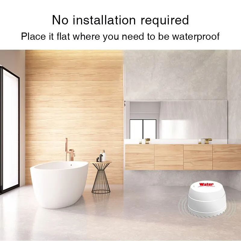 TUYA Zigbee Water Leak Detector Water Flood Sensor Smart Life APP Remote Monitoring Flood Alert Overflow Security On Site Alarm