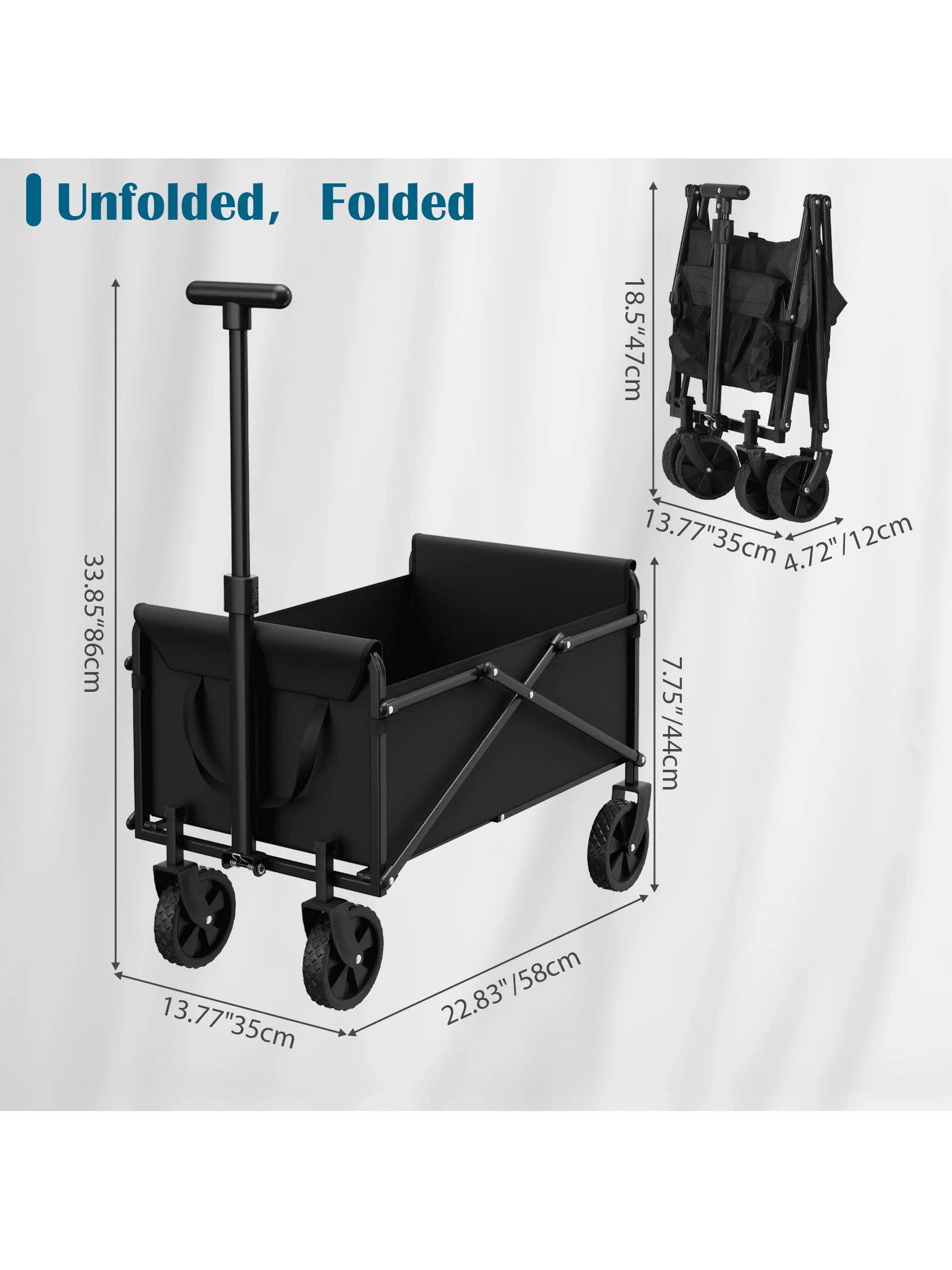 Mini Czarny Składany Wózek Tra – Sports Equipment Trolley recenzja i cena