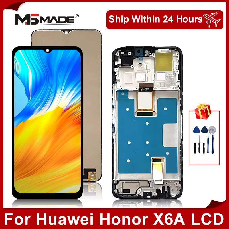 6.56'' For Huawei Honor X6a LCD Display Touch Screen Digitizer For Honor X6a LCD WDY-LX1 WDY-LX2 Replacement Parts