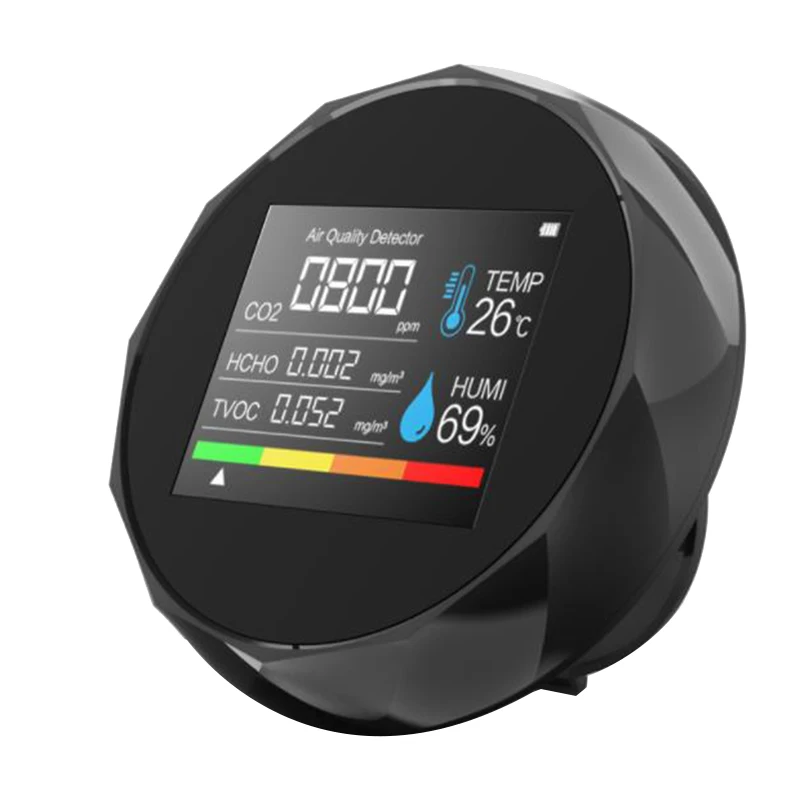 

Gas Detector CO2 Meter Multifunctional Household Air Quality Monitor Temperature Humidity Tester LCD Display