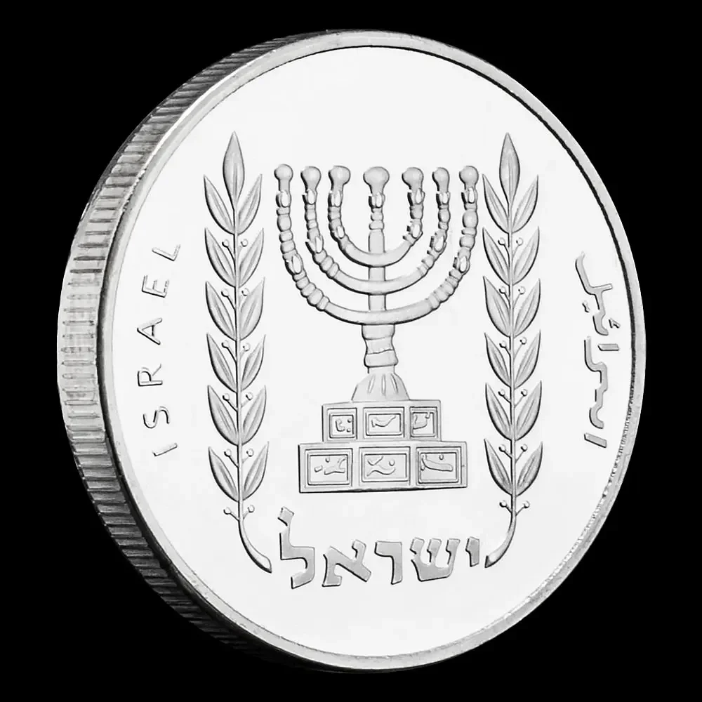 Jewish History Story David Played The Harp for King Saul Collectible Gift Silvery Plated Souvenir Coin Collection Coins