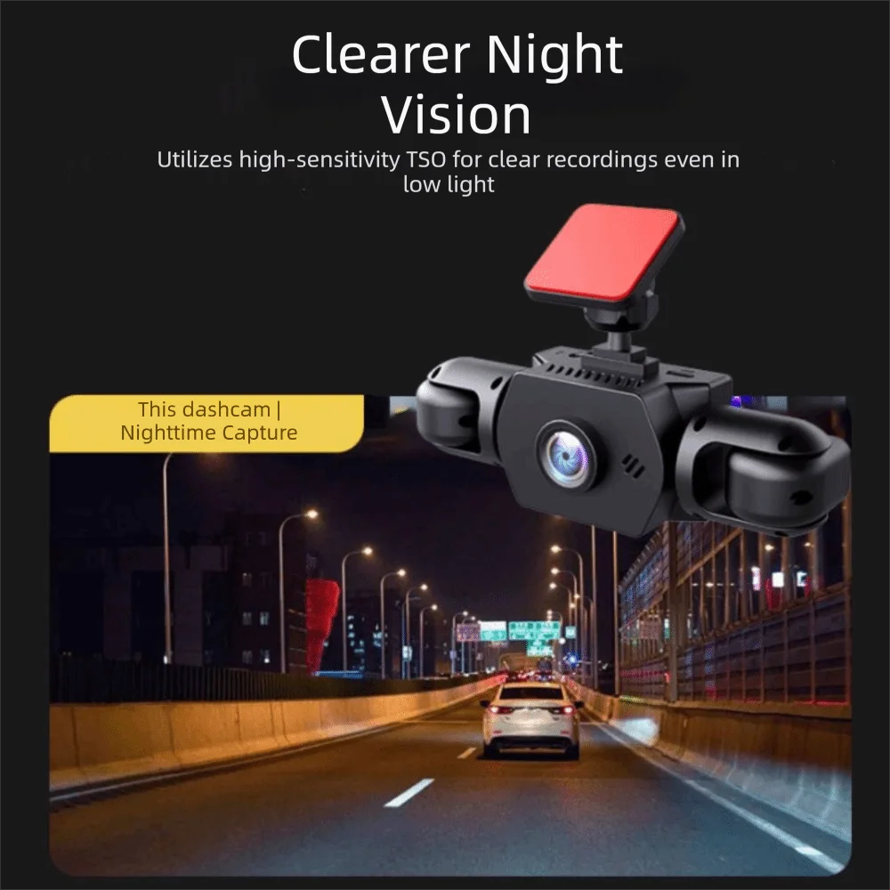 1080p Recording Car Dash Camera Full HD Recording Night Vision Dash Camera System 32GB Card Included Parking Monitor