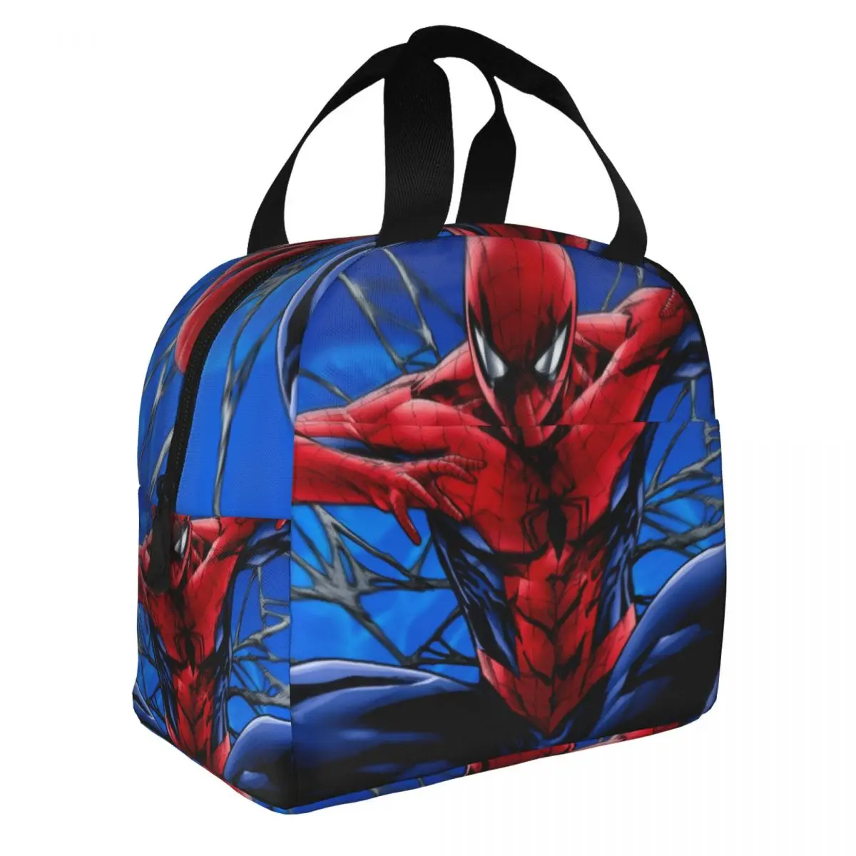 Hiking Fun And Funny Tote Cooler Portable Fashion Marvel Spider Man Lunch Food Box Students Food Bags