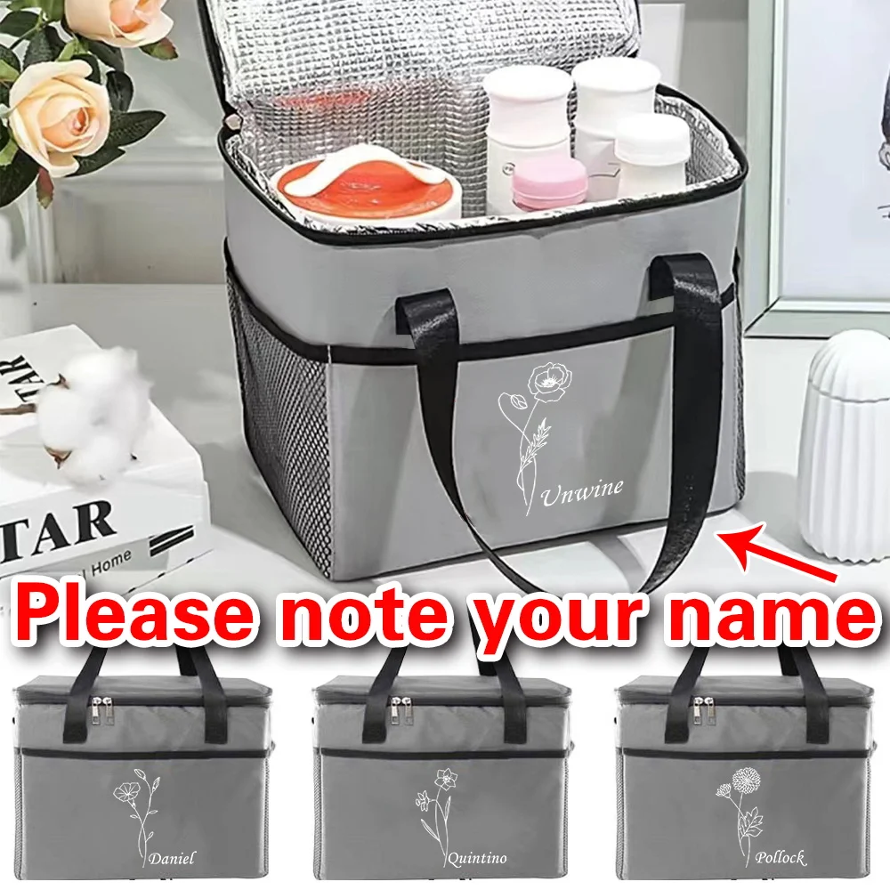 

Personalized Customized Waterproof Ice Pack Picnic Portable Food Lunch Bag Beverage Bag Delivery Function
