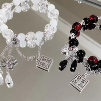 Tian Guan Ci Fu Bracelet Cosplay Xie Lian Hua Cheng Heaven Official's Blessing Butterfly Pendant Beaded Bangles Couple Gift