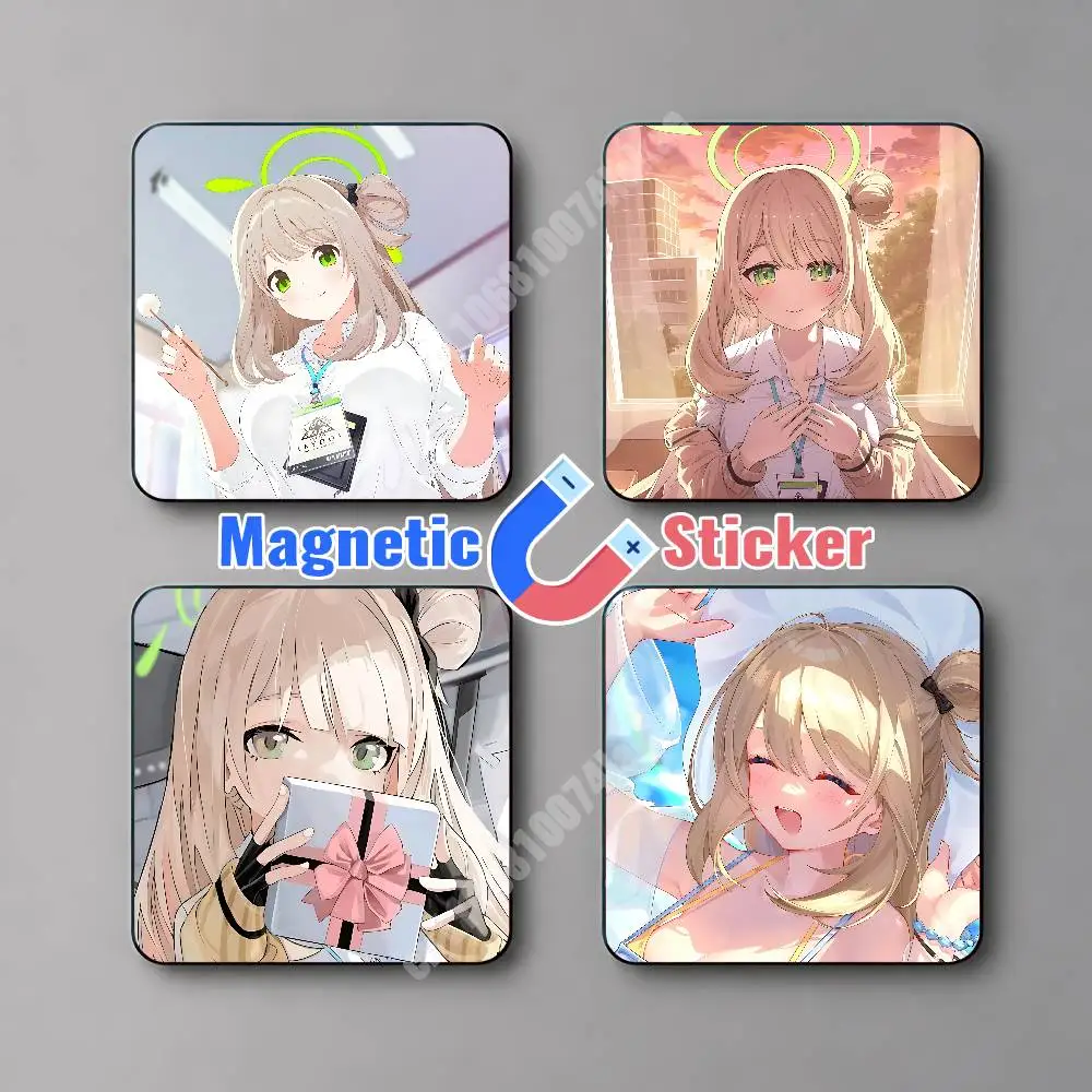 Blue Archive Izayoi Nonomi Magnetic Sticker Removable Fridge Decal for Metal Surfaces Magnet Label