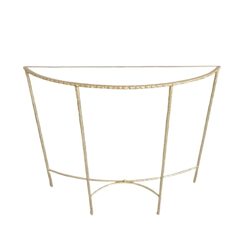 طاولة مدخل أمريكية فاخرة من الحديد المطاوع بتصميم عتيق، فيلا فندقية، غرفة نموذجية، تزوير من الحديد المطاوع