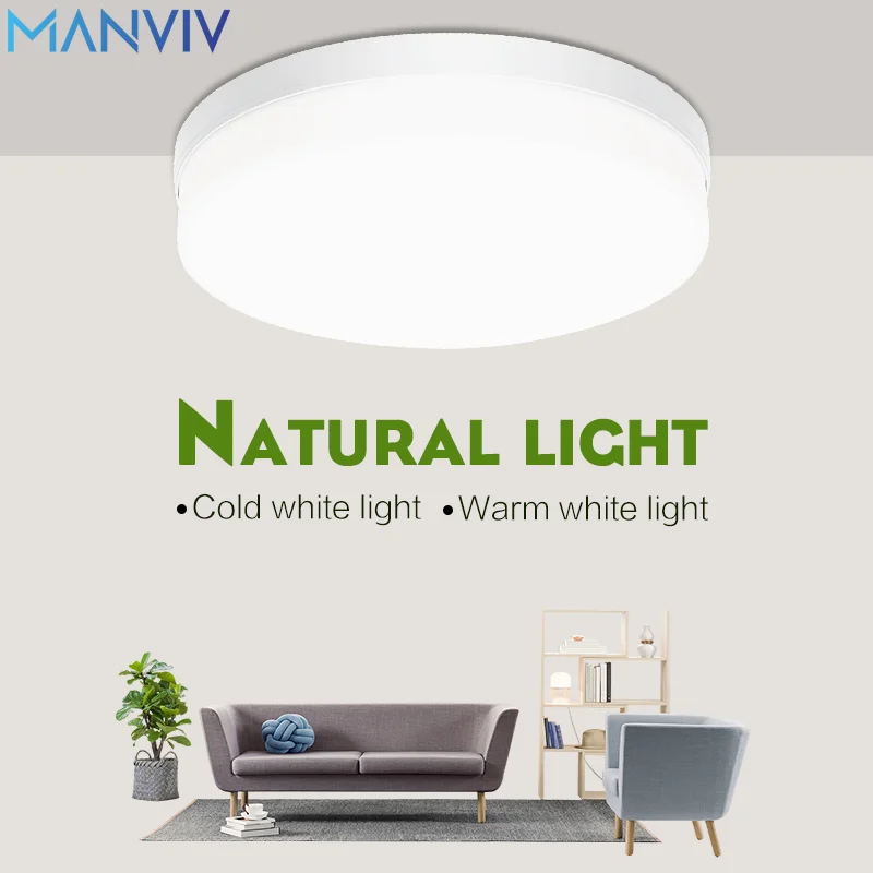 

MANVIV 18W/24W/36W/48W Ultra-thin Modern Round Ceiling Lamp 220V 110V Indoor Lighting Ceiling Chandelier Bedroom Living room