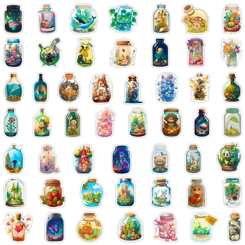 10/30/50PCS Cartoon World Children's PVC Sticker Aesthetic Decoration Scrapbooking Korean Stationery School Supplies for Kids