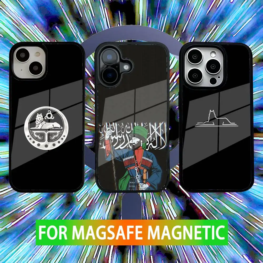 

Chechen Flag Art Phone Case For iPhone 16,15,14,13,12,11,Pro,Max,Plus,Mini,SE New Magsafe Magnetic Wireless Charging