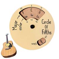 Circle of Fifths Wheel Guitar Chord Wheel Wooden Melody Tool Musical Instruments and Accessories Chord Wheel for Musicians