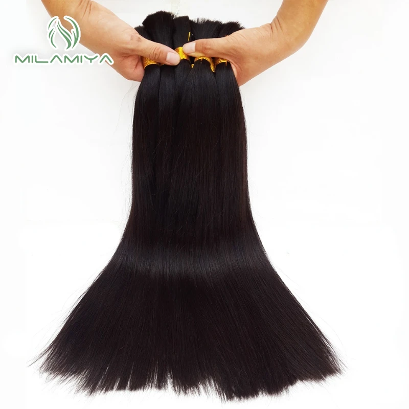 

Virgin Hair Human Bulk Hair For Braiding Full Ends 100% Real Natural Human Braiding Hair Bulk Bundles Straight Hair Extensions