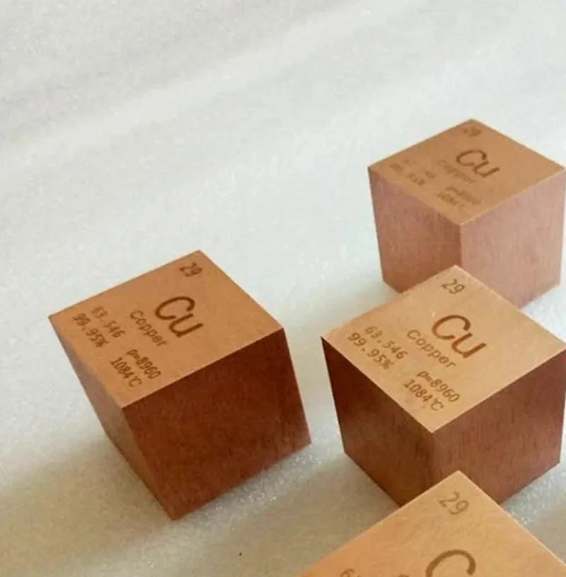 Bestseller Metallic Copper Cube, Periodic Table Cube, Multi-specification Mirror Polished  Copper Grains