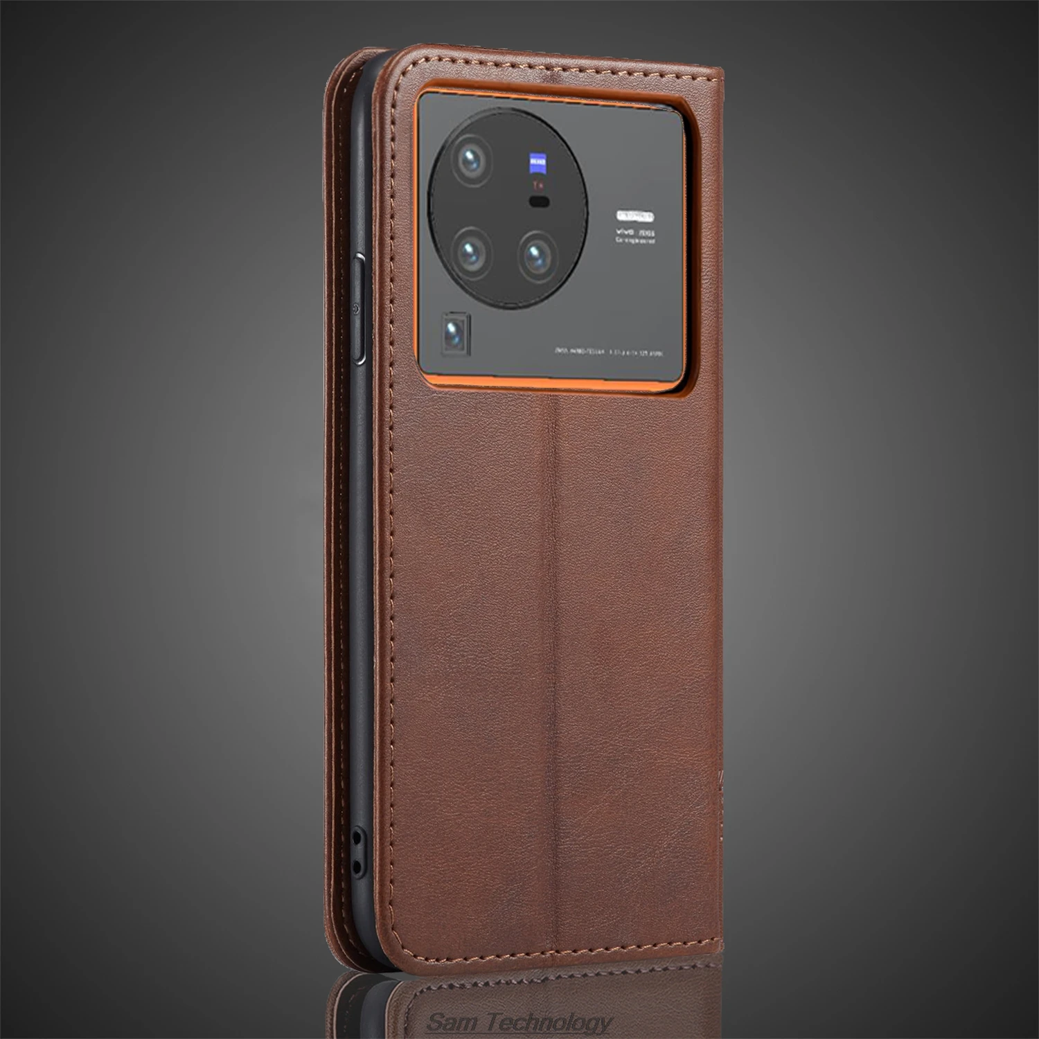 Magnetic attraction Leather Case for Vivo X80 Pro Holster Flip Cover Case Wallet Phone Bags Capa Fundas Coque
