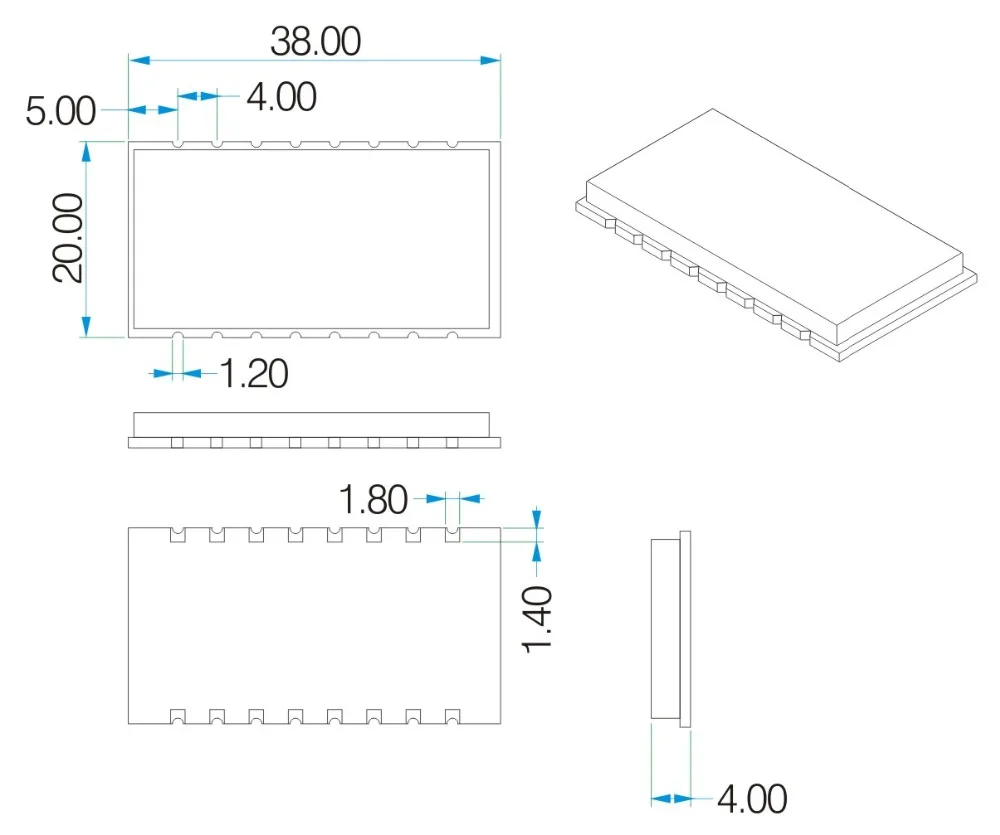 Imagem -03 - Módulo Lora Porta Corrente Baixa Drive pc Lote 1.5w 433mhz Sx1268 Alta Sensibilidade148dbm