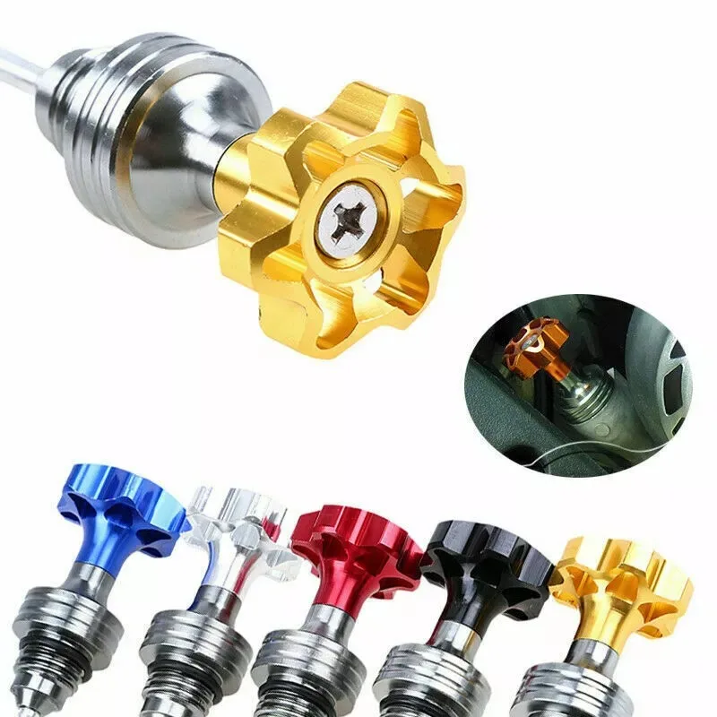 1pcs Scooter Motorcycle Engine Oil Dipstick Filler Cap Plug Engine Crankcase Level Gauge For 125CC Dirt Pit Bike Kart Aluminum