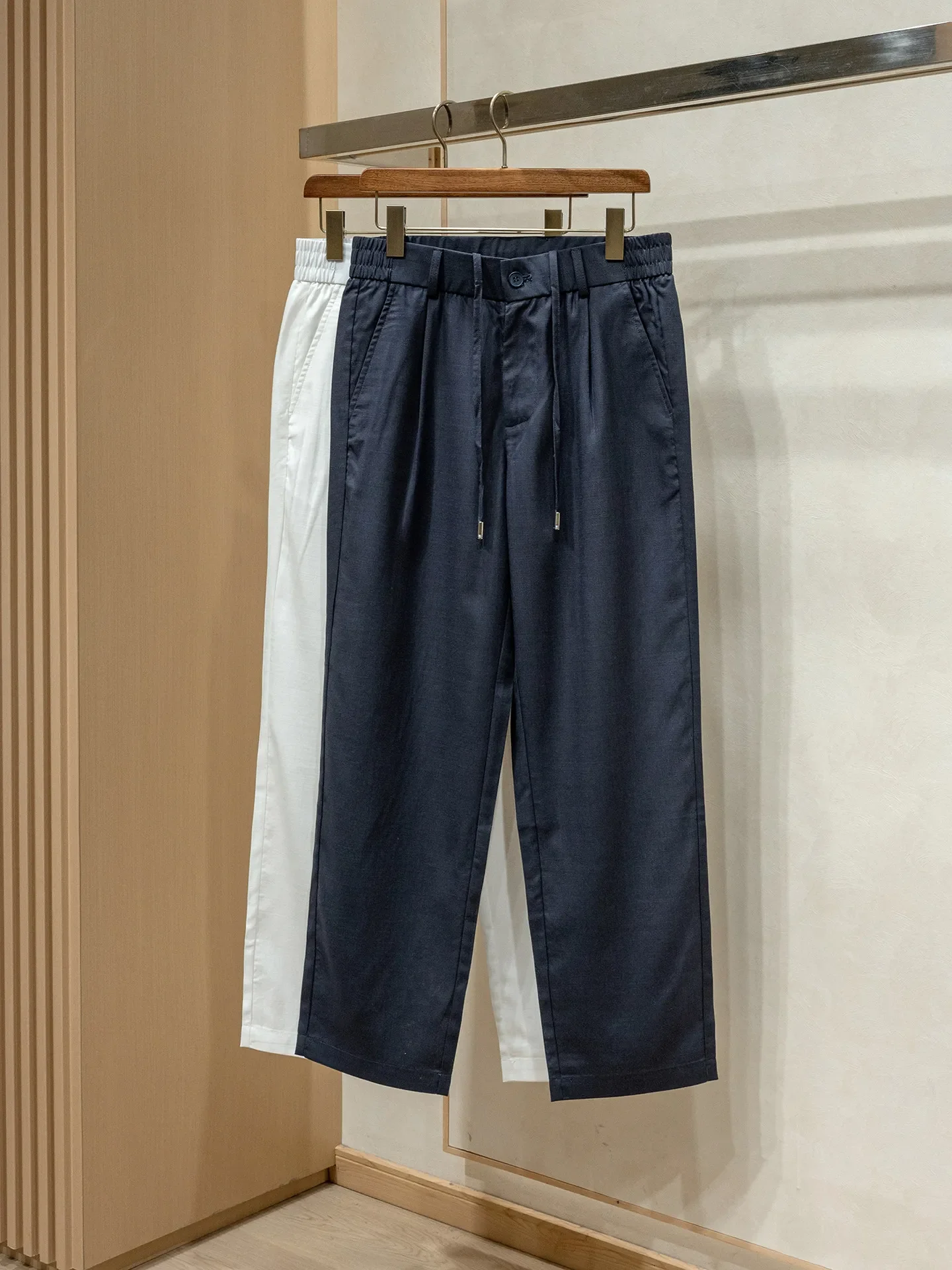"100% Lyocell" Simple Old Money Summer Thin Straight Casual Pants