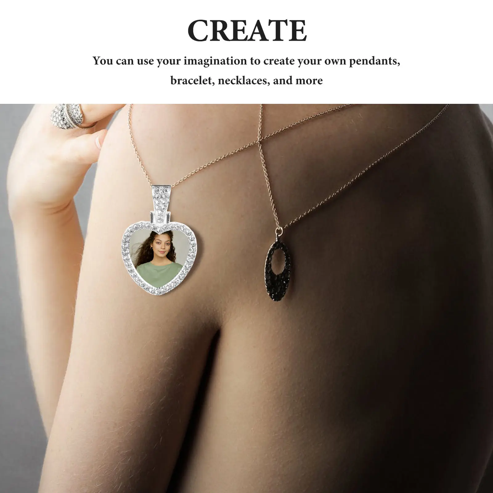 12Set Smooth Edge Heart Shape Sublimation Pendant Tray Rhinestone Bezel for DIY Jewelry Craft Making Gift Personalization