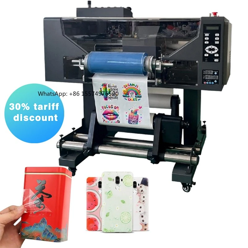 2026 Hot SellingXP600 Three Heads UV DTF Transfer  Film Small A2 UV DTF Printer Roll to Roll DTF Uv Printer Printing Machine