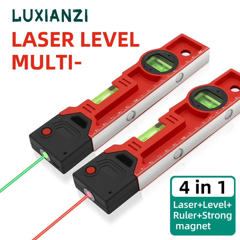 LUXIANZI Laser Level Lase Measure Ruler for Picture Hanging, Cabinets, Tile Walls Line Tool Standard Cross Line Lasers