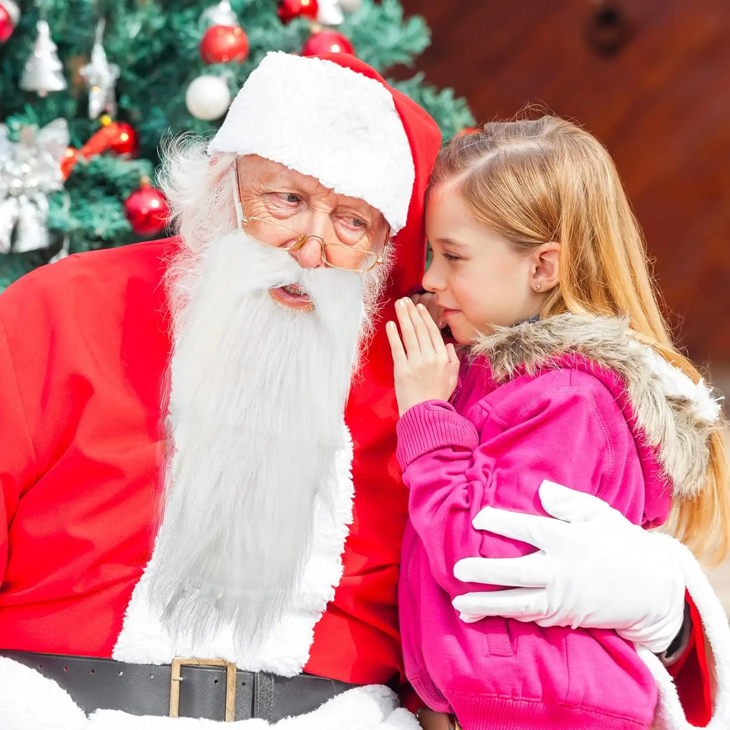 Natale Babbo Natale Barba Baffi bianchi Costume Prop Bambini adulti Barba finta Decorazione festa Accessorio cosplay