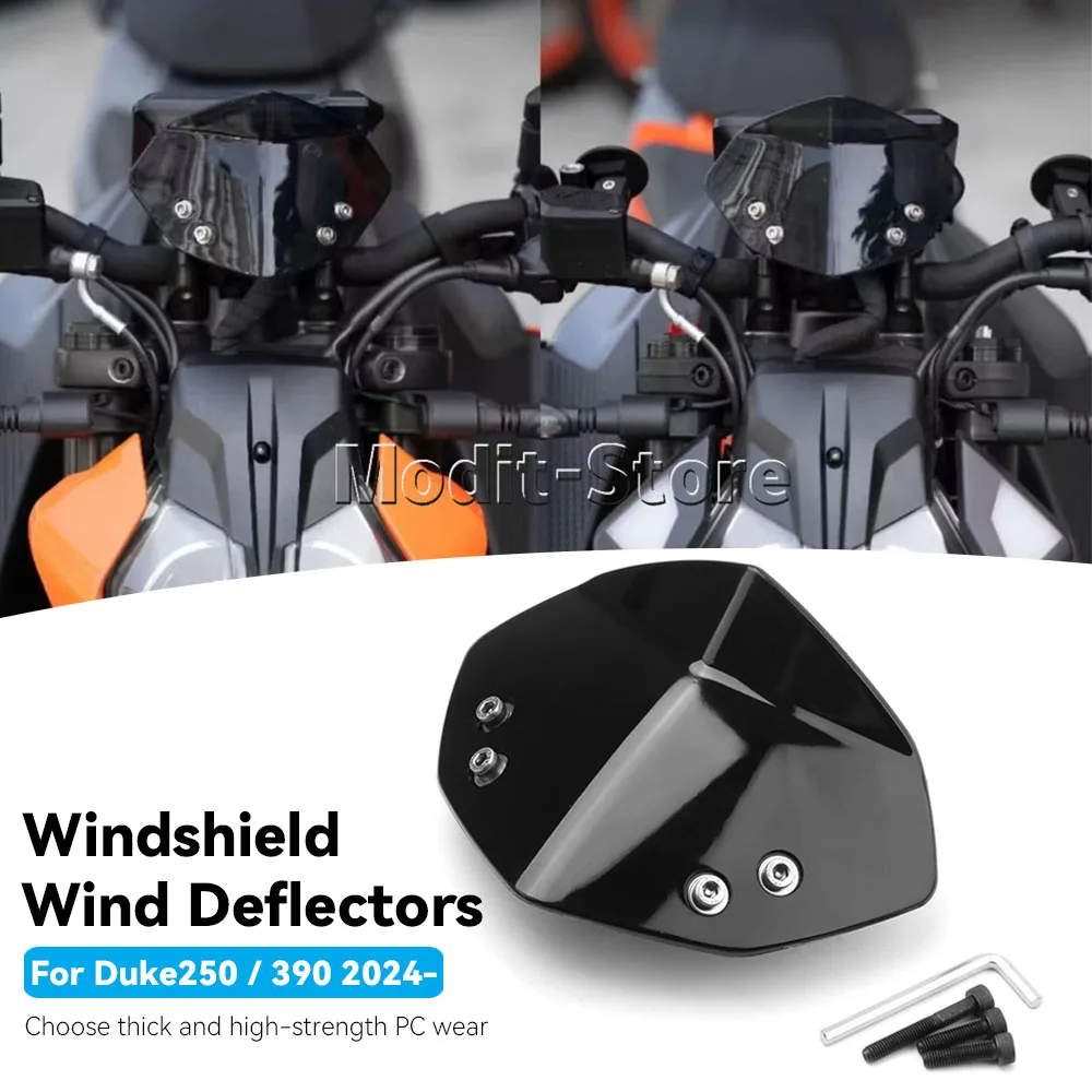 Parabrisas para Motocicleta DUKE 390 Duke390 DUKE 250 2024 2025 2026, Deflectores de Viento, Protector, Accesorios