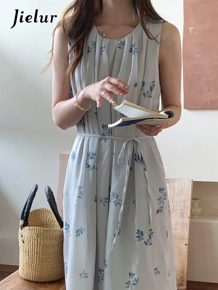 

French Elegant Summer New Women Dress Sweet Lady Casual Loose Woman Dress Fashion Street Vacation Sleeveless Dress Female Chic