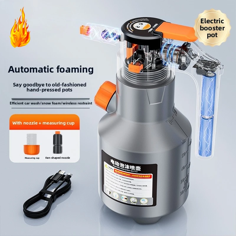 

Электрическая пенопластовая пушка для мойки автомобилей — пистолет-распылитель PA высокого давления с регулируемой насадкой для домашнего использования