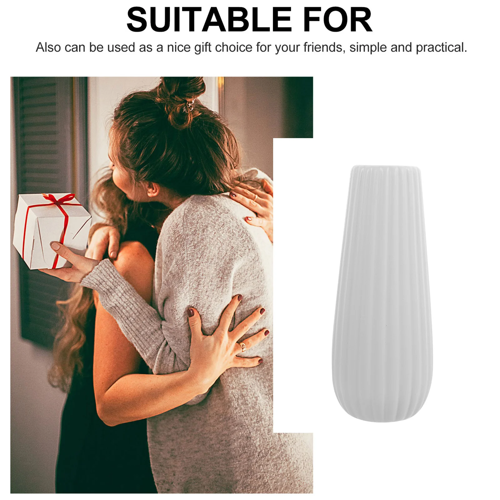 

Stylish Frosted Ceramic Flower Vase Handcrafted Finish Ideal for Flower Arranging Home Decor Office Interior Decoration