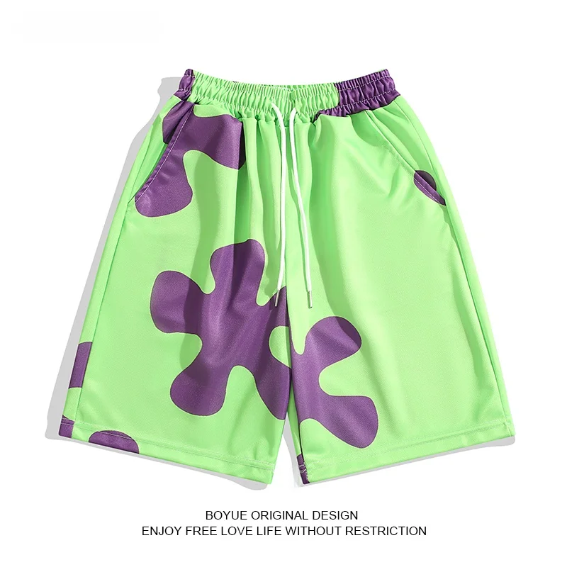 

Boyue Casual orts Summer Thin Beach Pants Cartoon Anime Street Sle Men's orts Comfortable Breathable mid Waist Fit