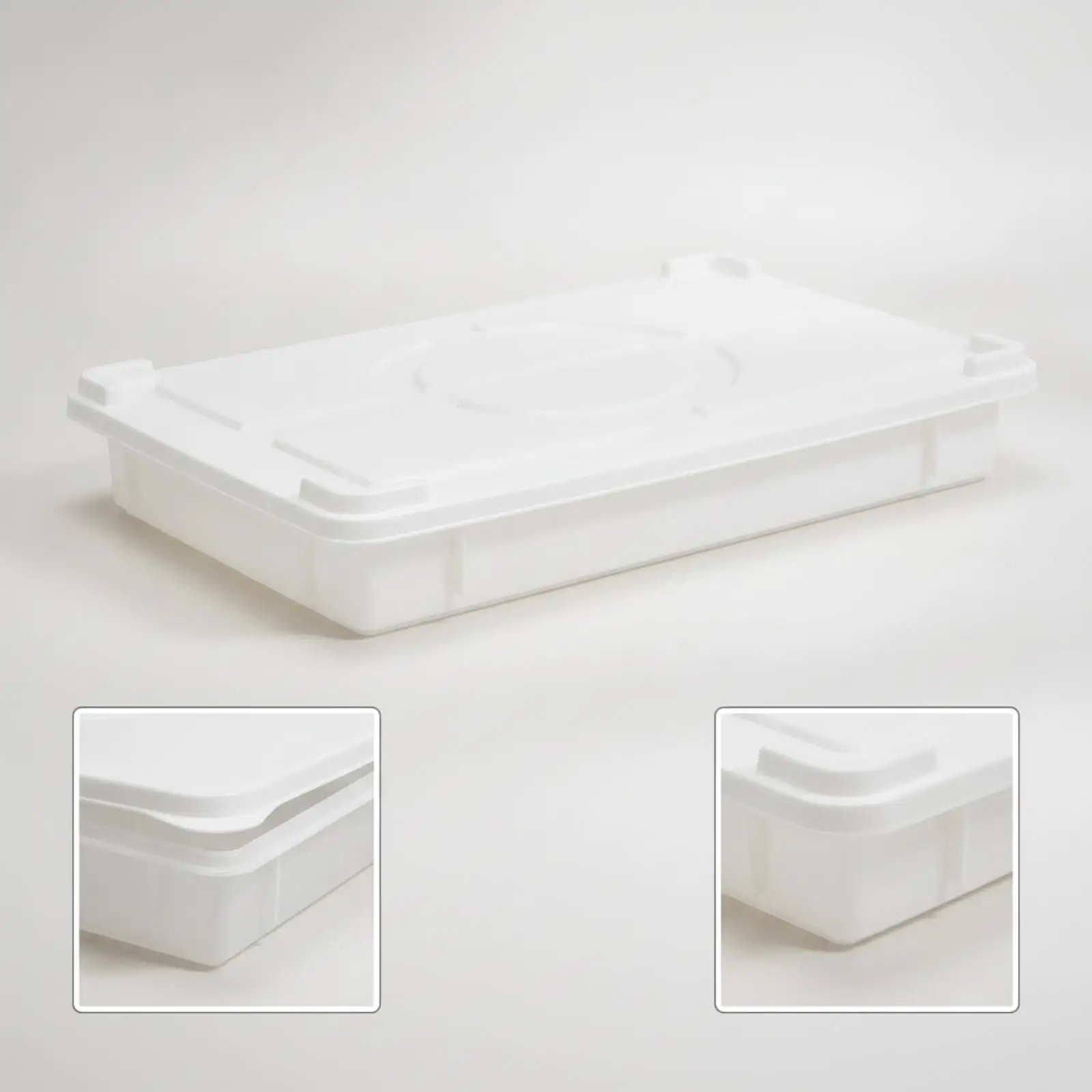 Rectangular HDPE Dough Fermentation Tray Stackable Bakery Proofing Tray Kit for Pastry Cake Prep Commercial Kitchen Use
