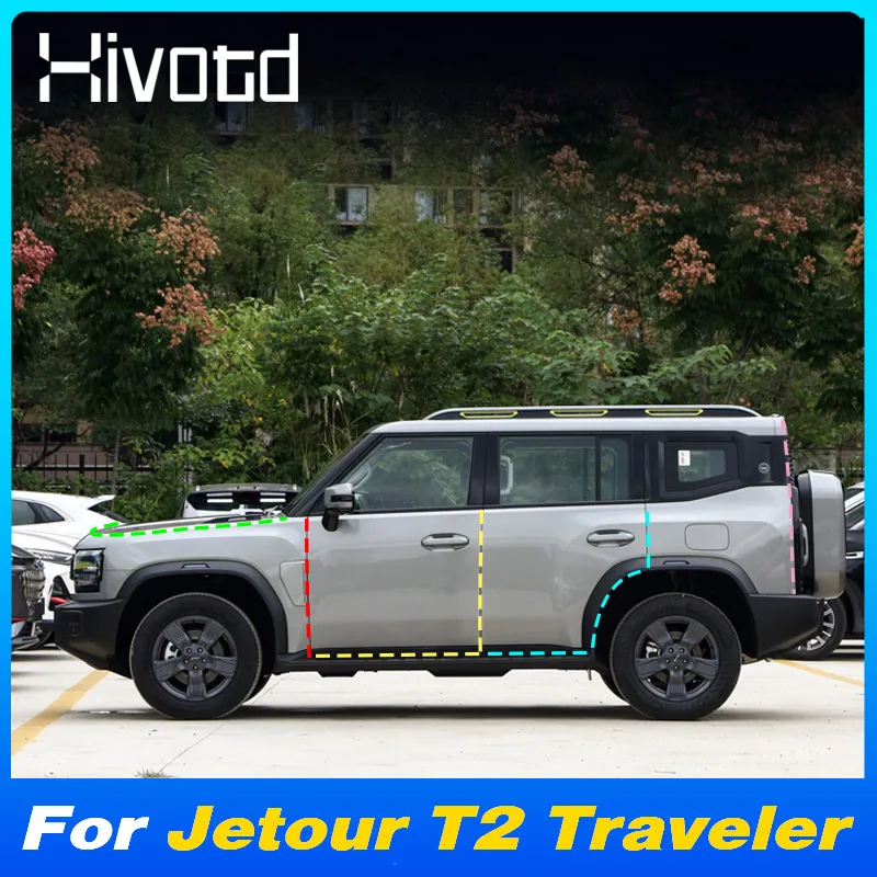 

Rubber Car Full Cover For Jetour T2 Traveler 2024 Waterproof Sealing Strip Sound Insulation Anti-Scratch Protection Accessories
