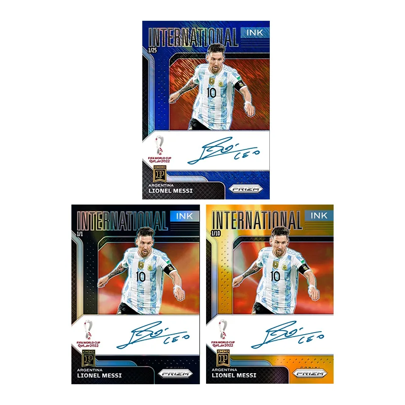 محلية الصنع لتقوم بها بنفسك بانيني فيفا كأس العالم لكرة القدم سلسلة ليونيل ميسي التوقيع جمع بطاقة اللعب هدية #4