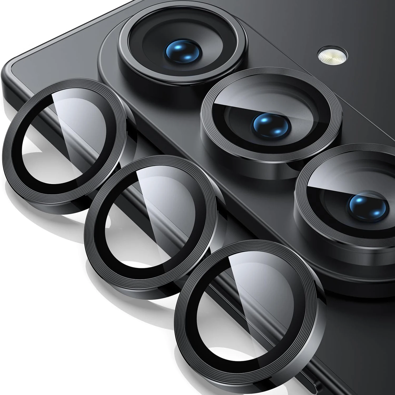 أفلام عدسة الكاميرا المعدنية والزجاجية لهاتف سامسونج جالاكسي Z Fold 7 الفردية سبيكة معدنية حلقة الزجاج المقسى واقيات الكاميرا لـ Fold7 #2