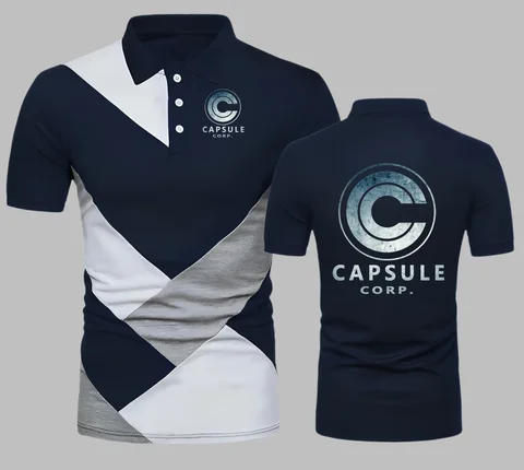 Anime Capsule Corp POLO Shirt Breathable Men TShirt Goku TShirts Polo Shirts For Men Guys Tops