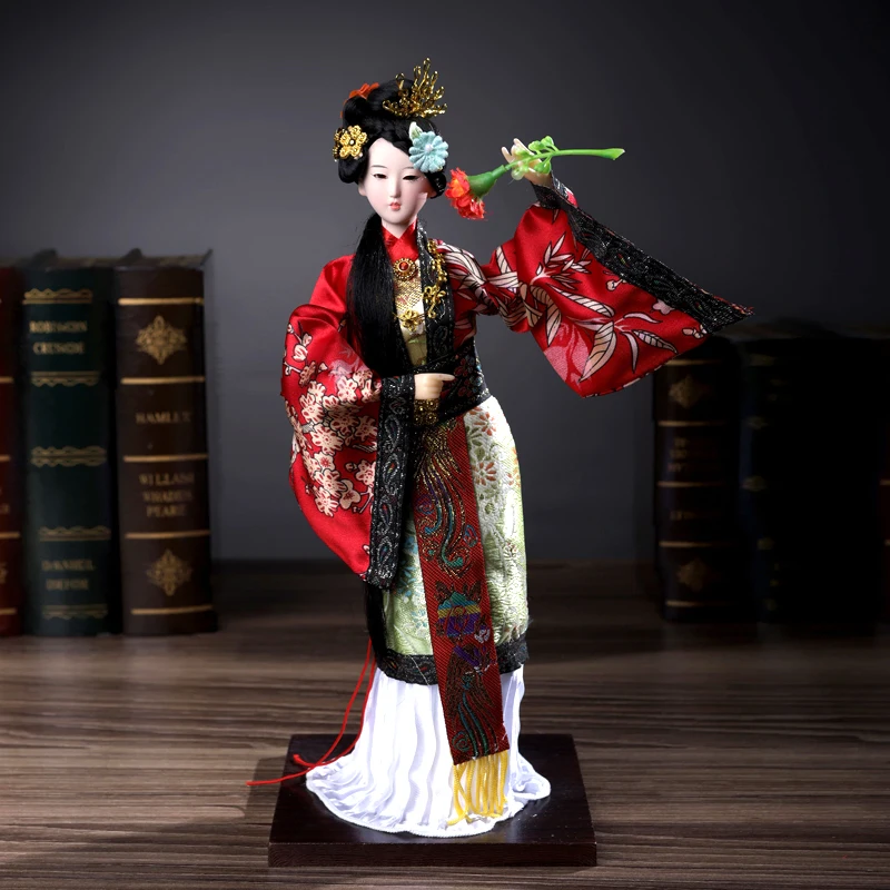 Traditional Chinese Dolls Girls Toy Ancient Collectible Beautiful Vintage Style With Accessories 30CM Ethnic Doll with DressZ822