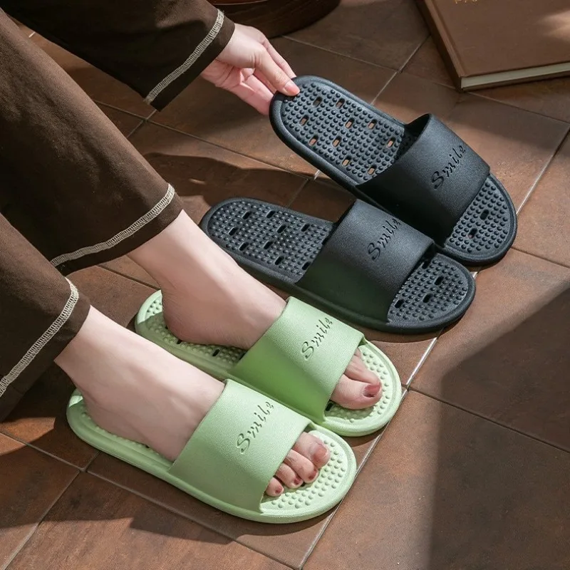 2026 Summer New Indoor Home Women's Sandals Bathroom Quick-drying Non-slip and Leakage Women's Slippers man Women's Couple Shoes