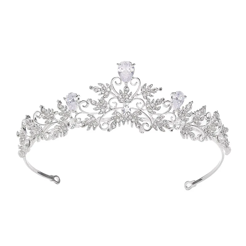 Bridal Crown Alloy Crystal Queen Headband Banquet Party Simple Wedding Crown Head Jewelry