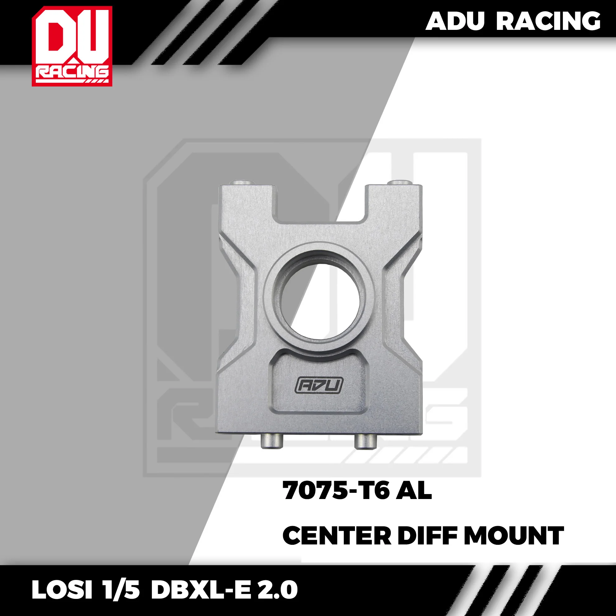 ADU Racing CENTER DIFF MOUNT CNC 7075 T6 ALUMINUM FOR LOSI 1/5 DBXL-E 2.0 LOS252059