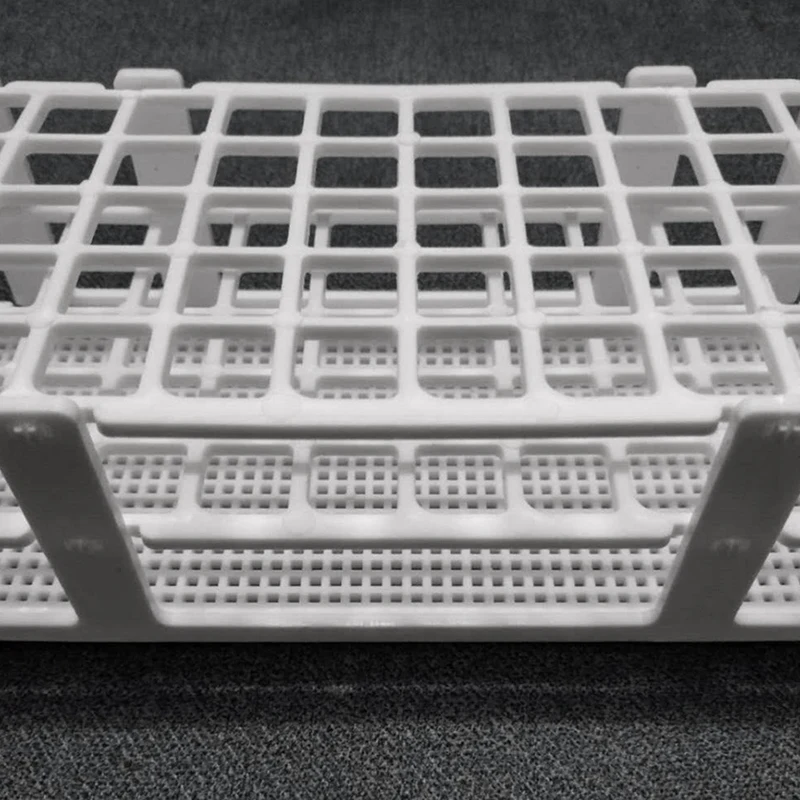 9 Pcs Plastic Test Tube Holders, 60 Holes, For 16 Mm Test Tubes, White, Detachable Lab Test Tube Rack Holder (60 Holes)