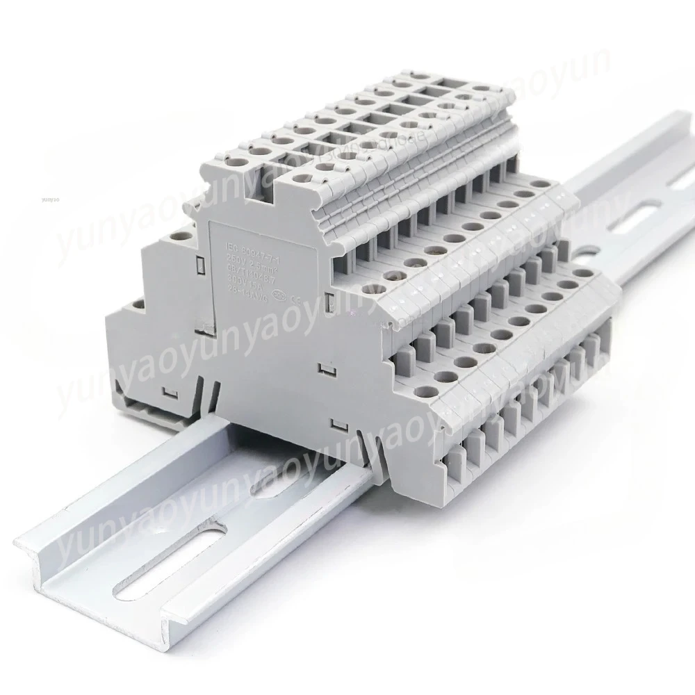 

Клеммная колодка DIKD 1.5 на 50 шт., 3-уровневая, для DIN-рейки, винтовой зажимной тип, для разъединителей C45 DZ47, для промышленных шкафов