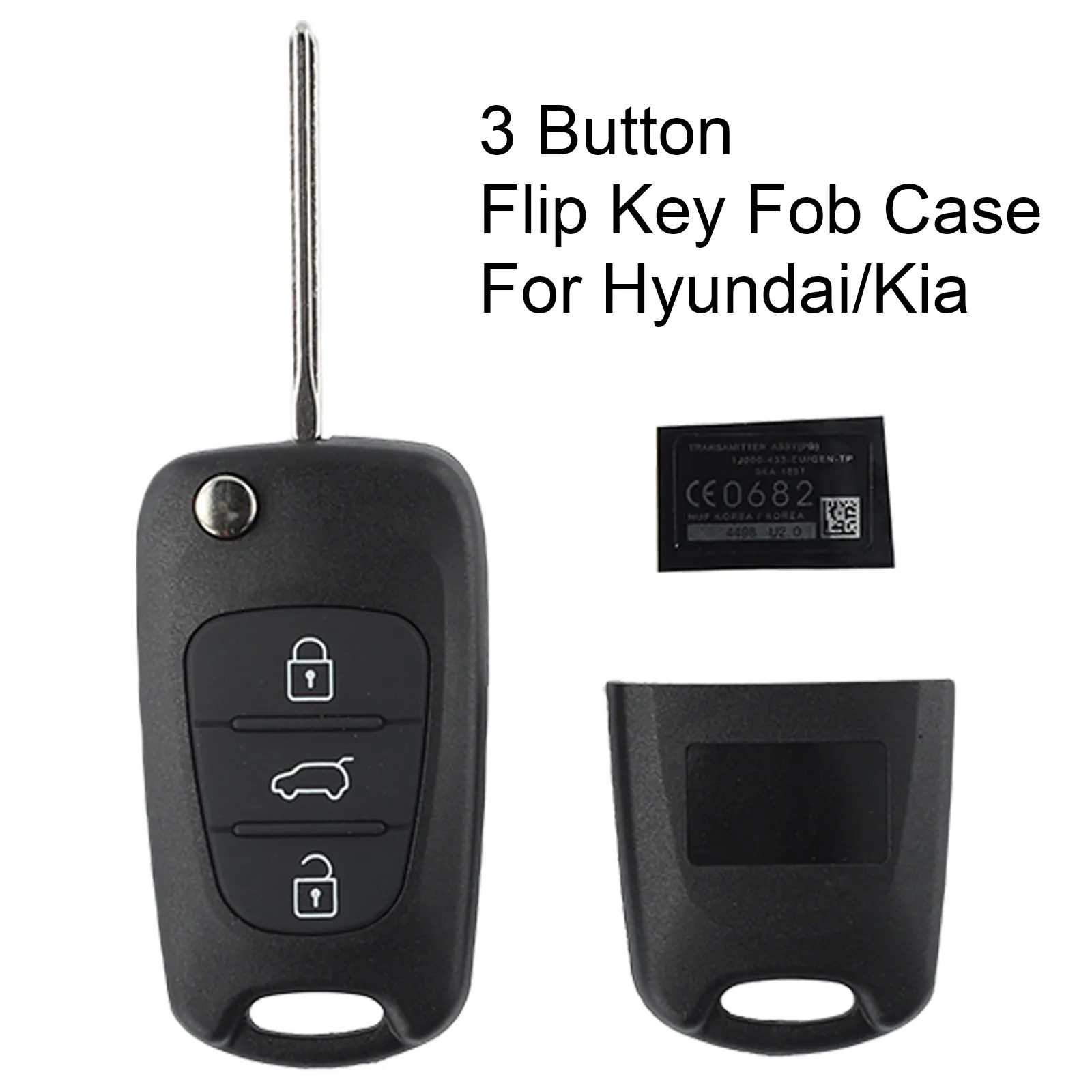 

3 Button Flip Key Fob Case Shell Cover For Hyundai I20 I30 X35 IX20 For Veloster Remote Key Fob Case Cars Accessories
